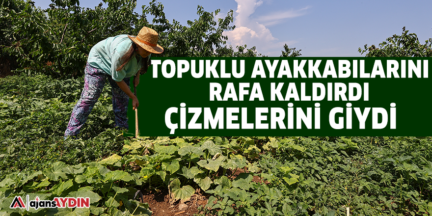 Topuklu ayakkabılarını rafa kaldırdı çizmelerini giydi