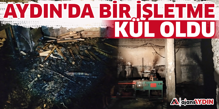 Aydın'da bir işletme kül oldu