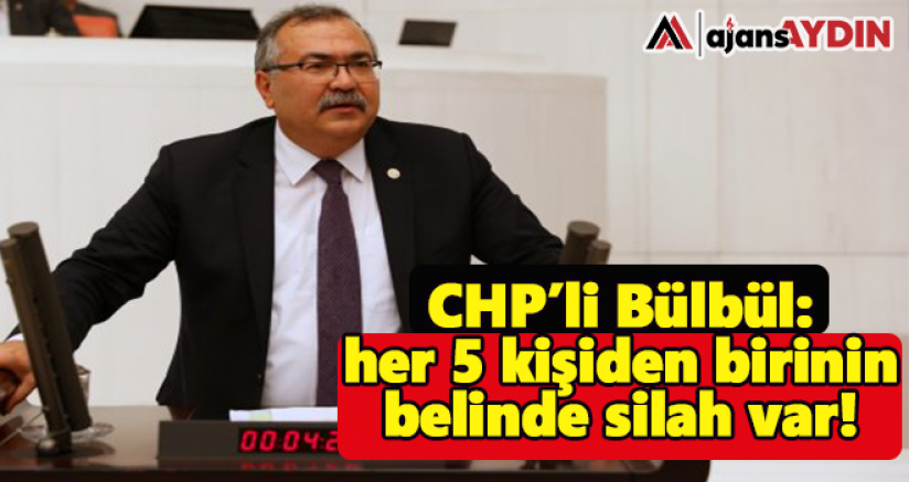 CHP'li Bülbül 'Her 5 kişiden birinin belinde silah var'