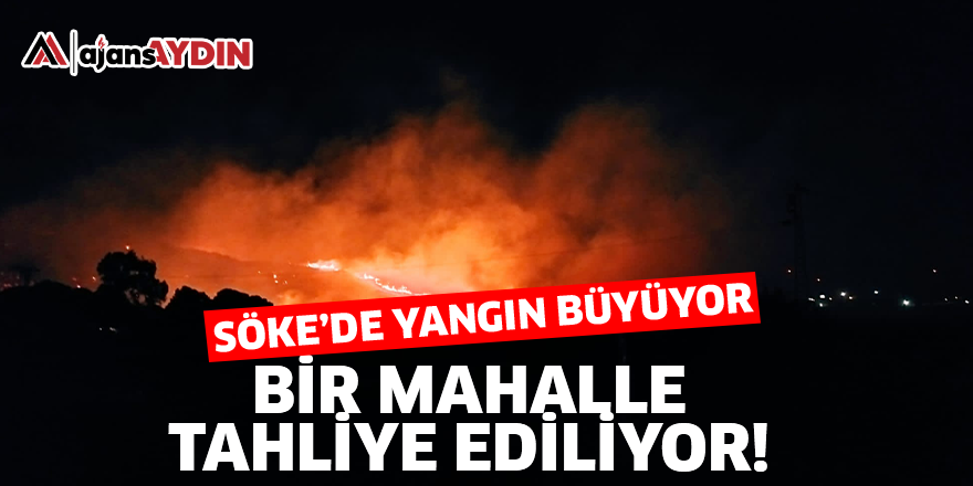 Söke'de yangın büyüdü