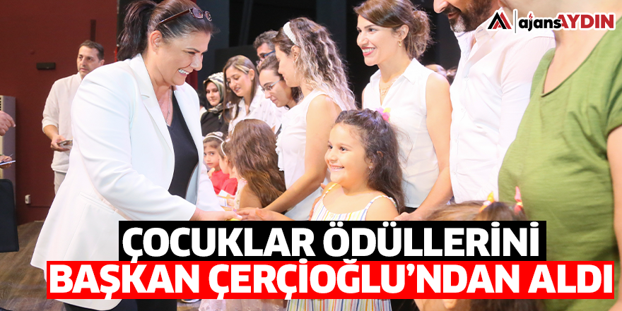 Çocuklar Ödüllerini Başkan Çerçioğlu’ndan Aldı