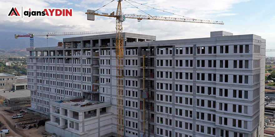 Aydın şehir hastanesi inşaatı yüzde 65'e ulaştı