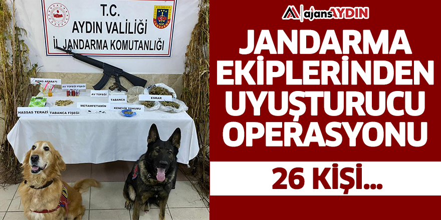 Jandarma ekiplerinden uyuşturucu operasyonu