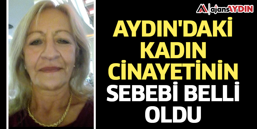 Aydın'daki kadın cinayetinin sebebi belli oldu