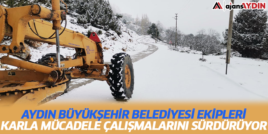 Aydın Büyükşehir Belediyesi Ekipleri Karla Mücadele Çalışmalarını Sürdürüyor