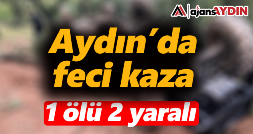 Aydın'da feci kaza 1 ölü 2 yaralı