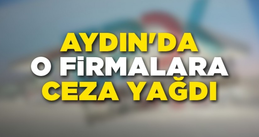 Aydın'da O Firmalara Ceza Yağdı