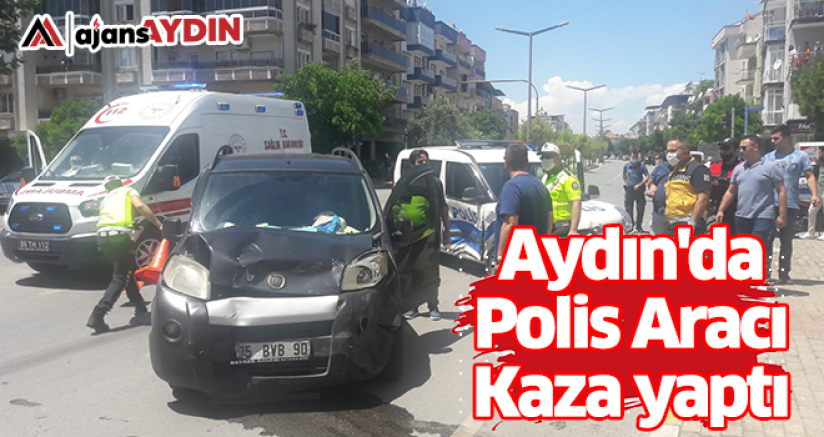 Aydın'da Polis Aracı Kaza yaptı