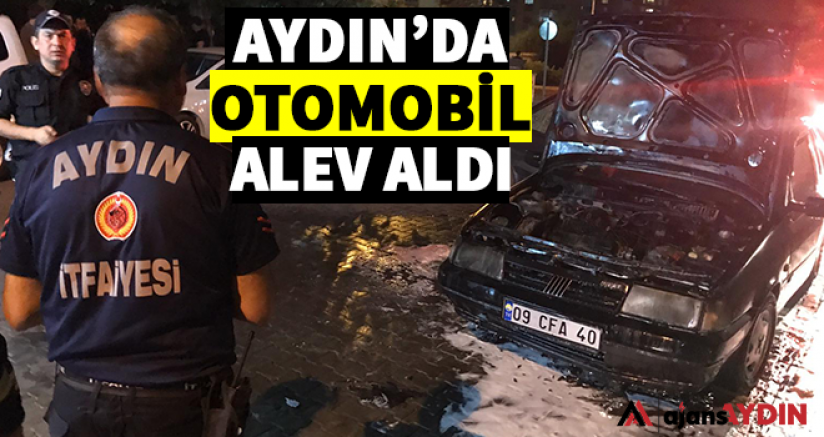 Aydın'da otomobil alev aldı