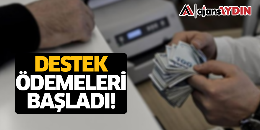 Destek ödemeleri başladı!
