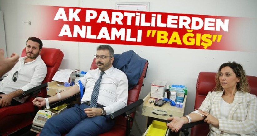 AK Partililerden Anlamlı Bağış