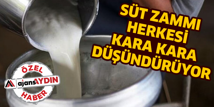 SÜT ZAMMI HERKESİ KARA KARA DÜŞÜNDÜRÜYOR
