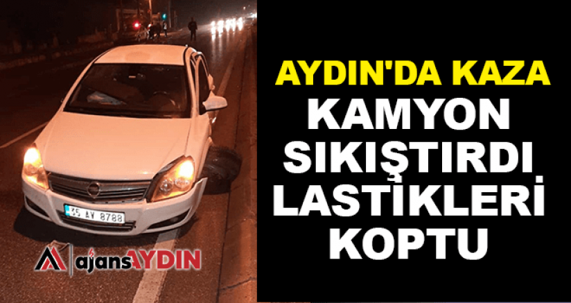 Kamyon Sıkıştırdı Lastikleri Koptu