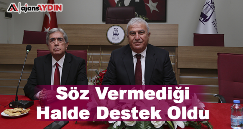 Söz vermediği halde destek oldu