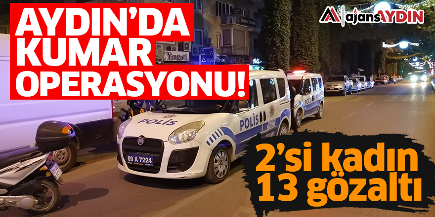 Aydın'da kumar operasyonu!
