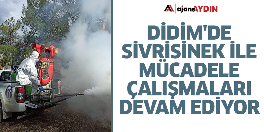 DİDİM'DE SİVRİSİNEK İLE MÜCADELE ÇALIŞMALARI DEVAM EDİYOR