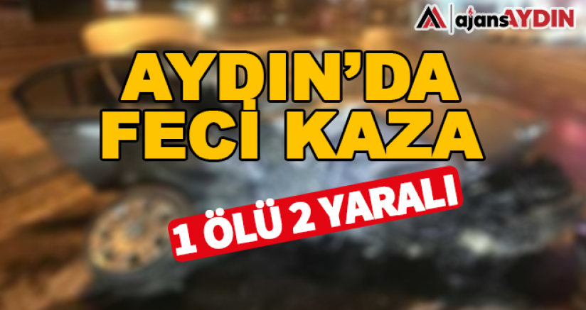 Aydın'da feci kaza 1 ölü 2 yaralı